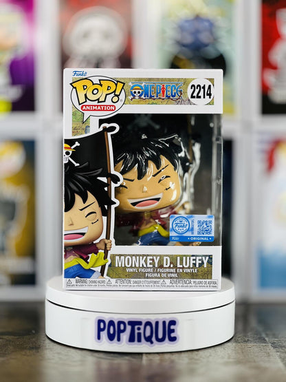One Piece Monkey D. Luffy with Flag Funko Pop! #2214 - EE Excl