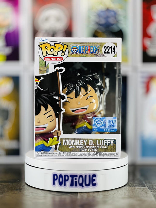 One Piece Monkey D. Luffy with Flag Funko Pop! #2214 - EE Excl