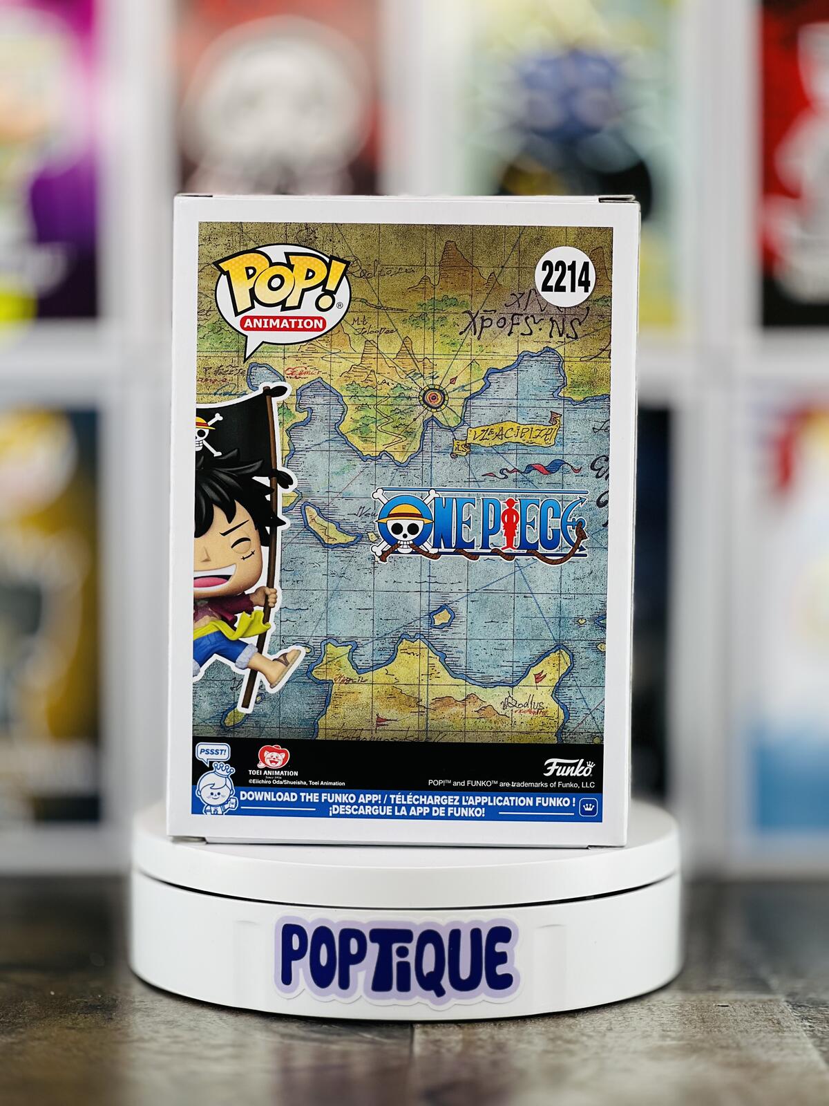 One Piece Monkey D. Luffy with Flag Funko Pop! #2214 - EE Excl