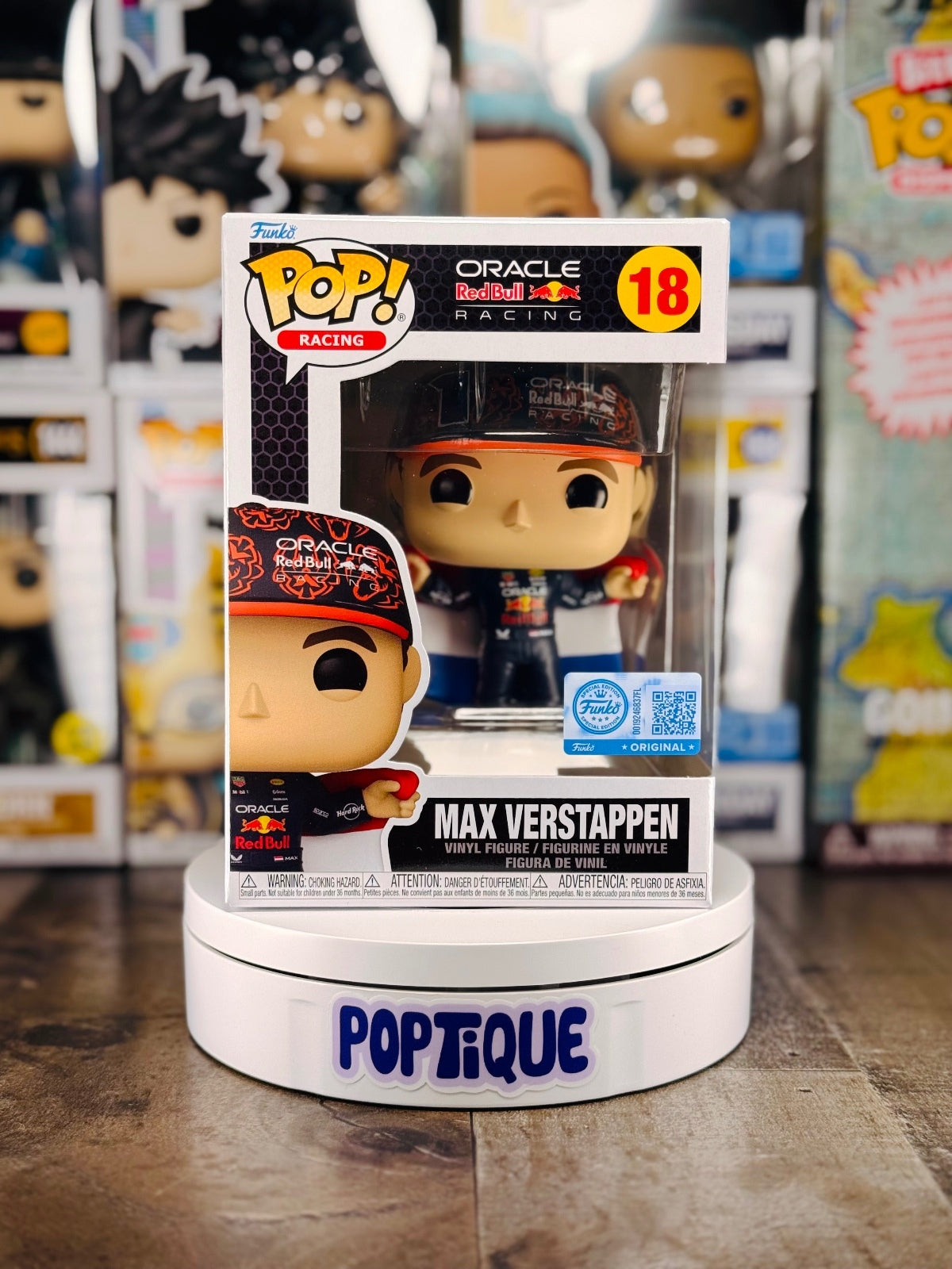 Formula 1 Red Bull Max Verstappen with Flag Funko Pop! #18 - EE Exclusive