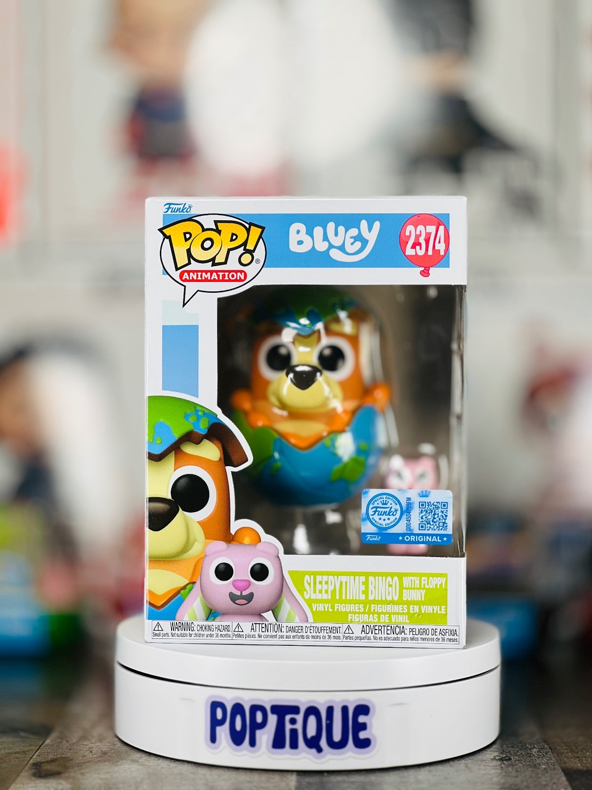 Bluey Sleepytime Bingo with Floppy Bunny Funko Pop! #2374 - Specialty